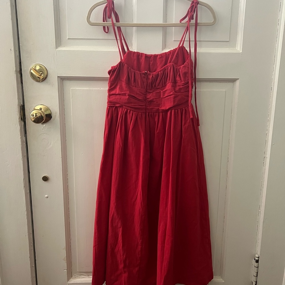HYFVE Red Sleeveless, Midi Dress in Size Small - Picture 5 of 6